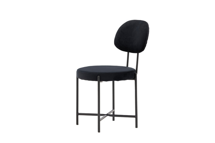 Venture Home Stella Dining Chair 2-pack - Black / Black Velvet