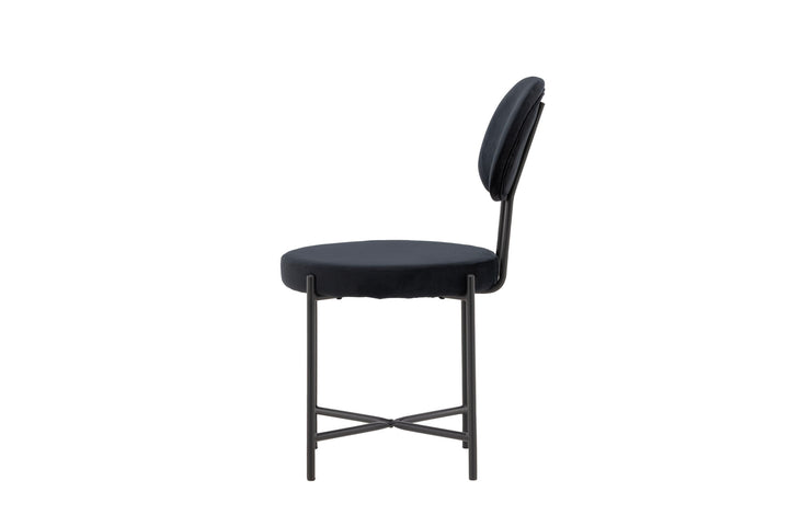Venture Home Stella Dining Chair 2-pack - Black / Black Velvet