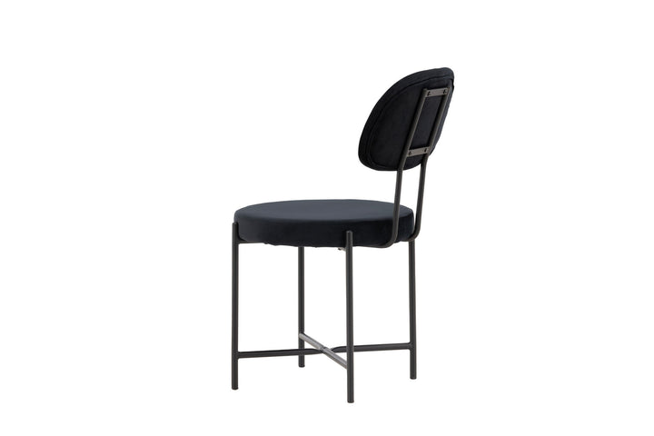 Venture Home Stella Dining Chair 2-pack - Black / Black Velvet