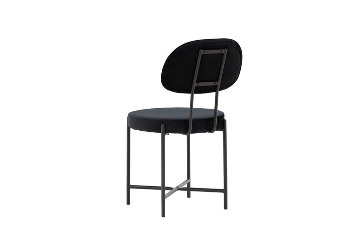 Venture Home Stella Dining Chair 2-pack - Black / Black Velvet