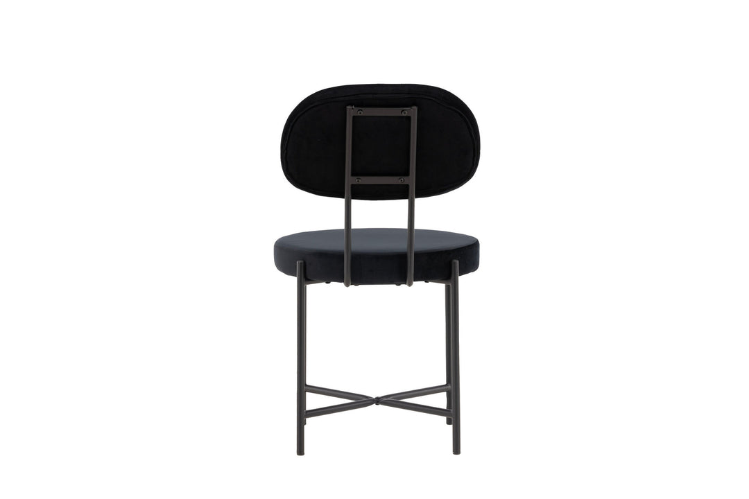 Venture Home Stella Dining Chair 2-pack - Black / Black Velvet
