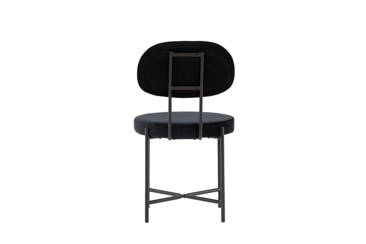 Venture Home Stella Dining Chair 2-pack - Black / Black Velvet