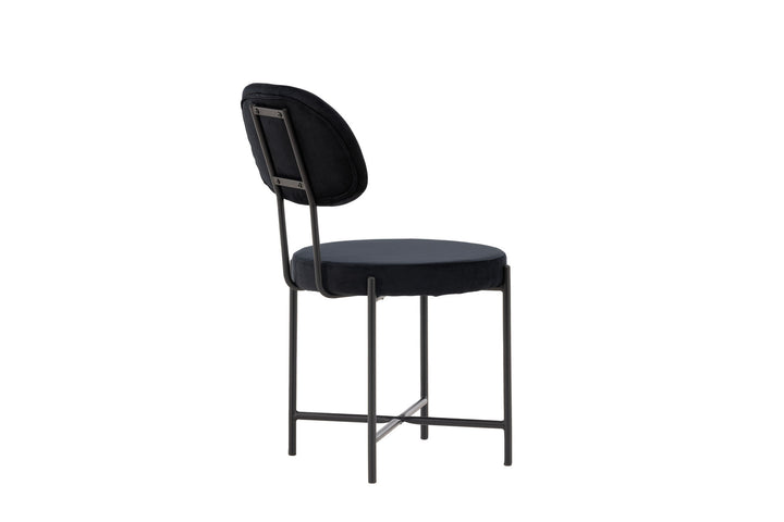 Venture Home Stella Dining Chair 2-pack - Black / Black Velvet