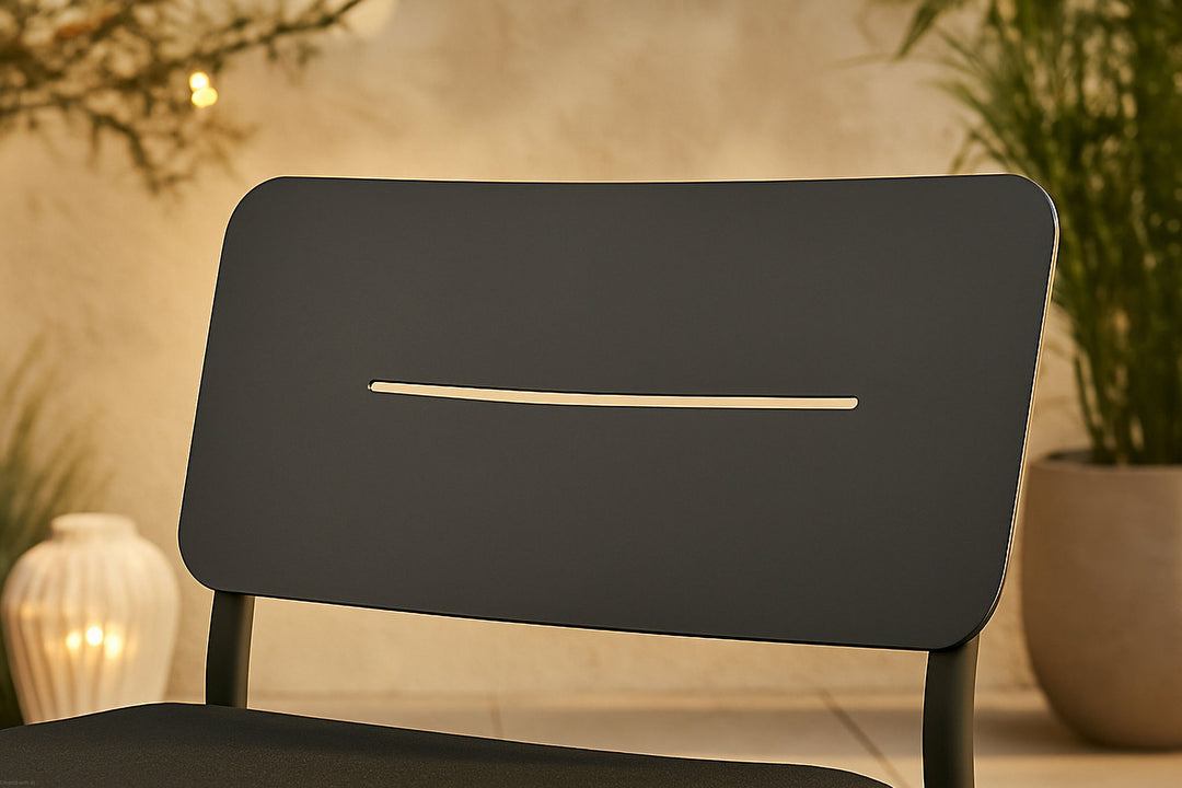 Venture Home Lina Lounge Chair 2-pack - Black / Black Cushion