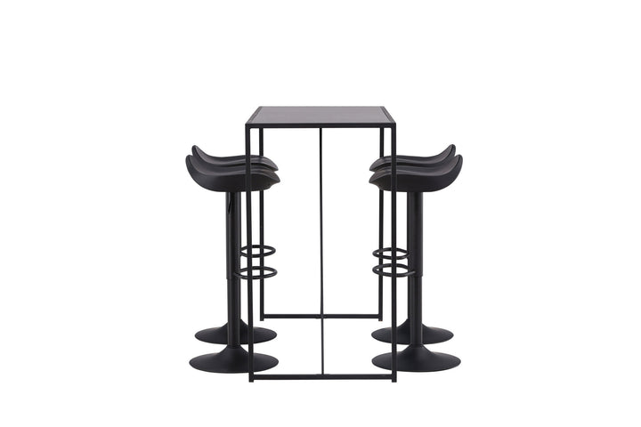 Venture Home Brea Bar Table - Black / Black MDF +Adesto Bar Chair - Black / Matte black ABS _4