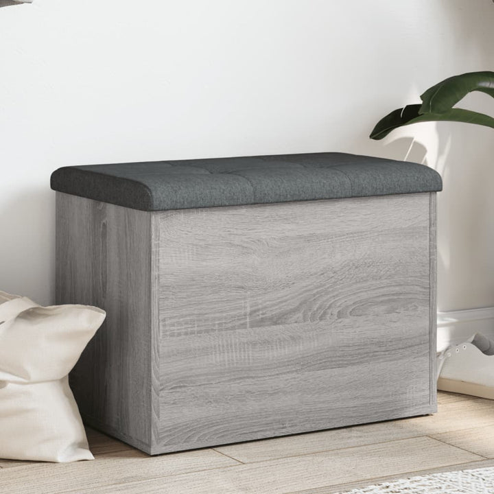 skobænk 62x42x45 cm konstrueret træ grå sonoma-eg