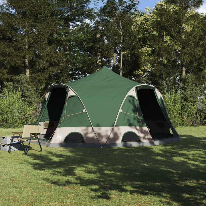 Dome Telt 4-Personer med tag Grøn 505 x 450 x 248 cm