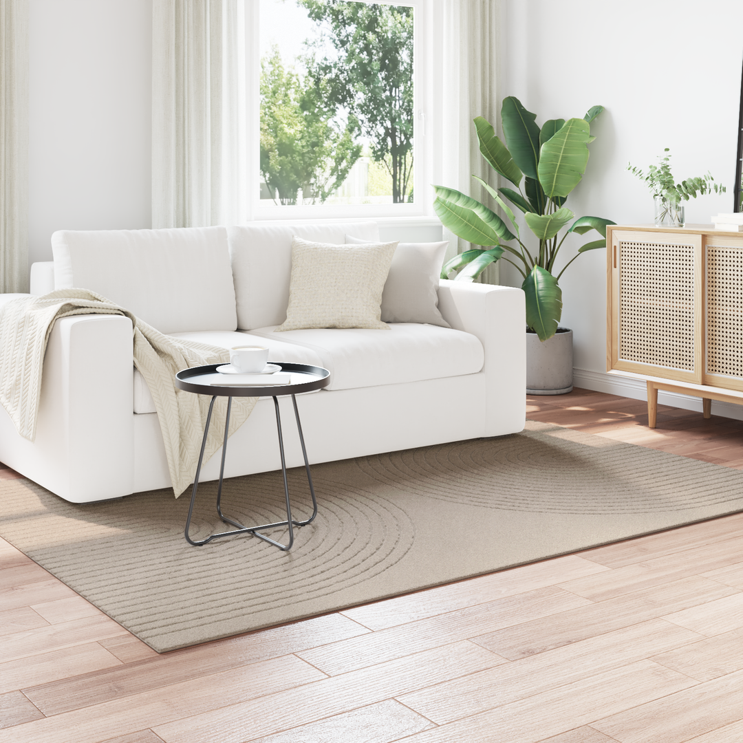 Områdetæpper Rektangulær GALATI Beige 170 x 120 cm Polyester