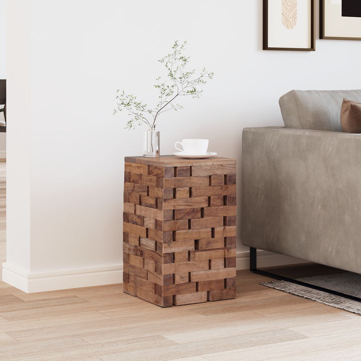 Taburet Naturfarvet 29 x 29 x 48 cm Massivt genbrugstræ