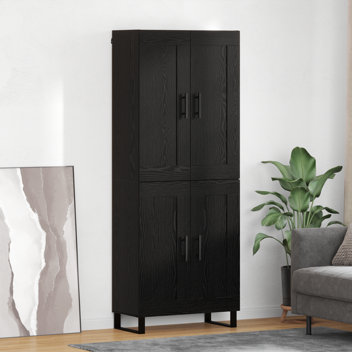 Highboard Sort eg 69,5 x 34 x 180 cm Konstrueret træ