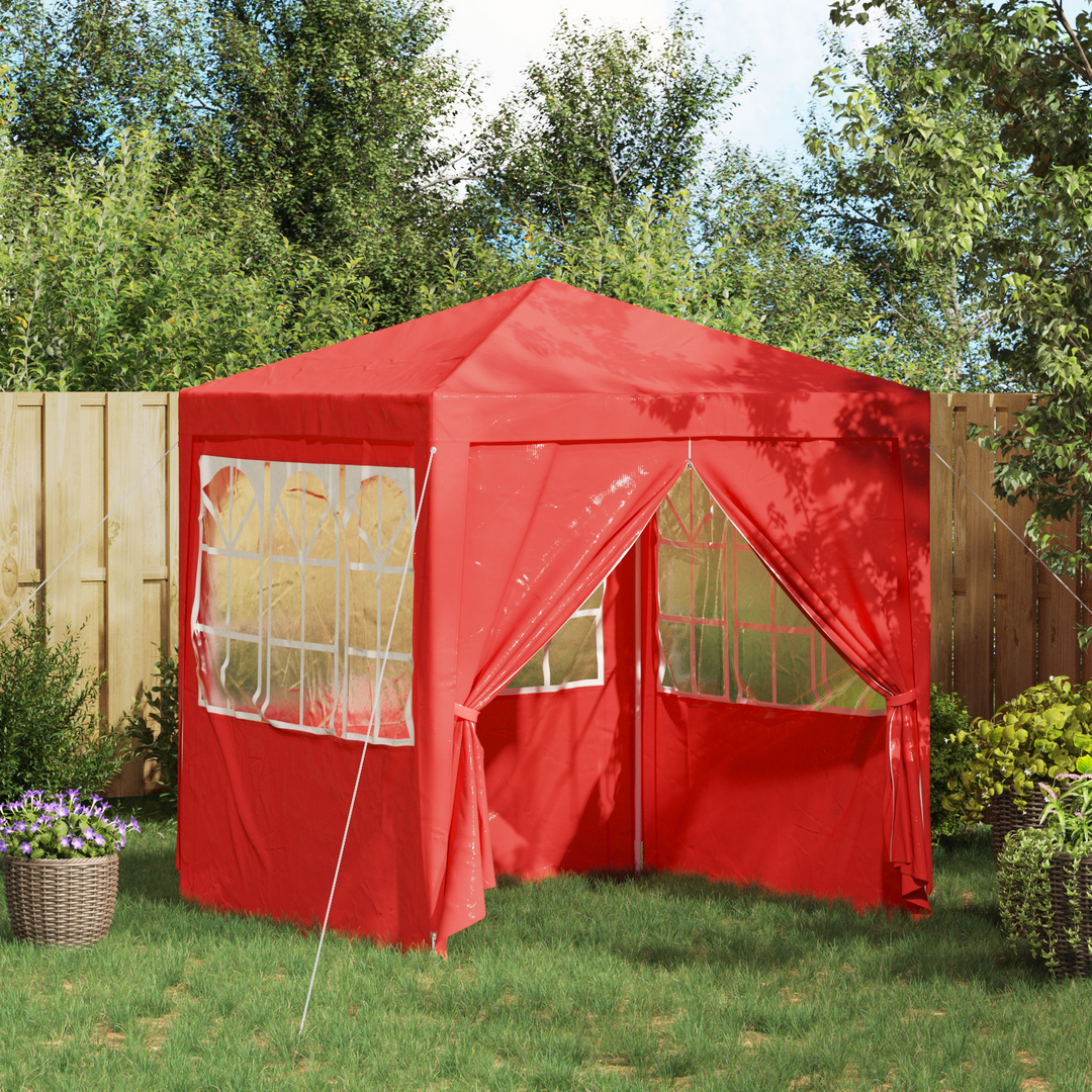 Party Tent Rød 200 x 200 x 240 cm PE og stål