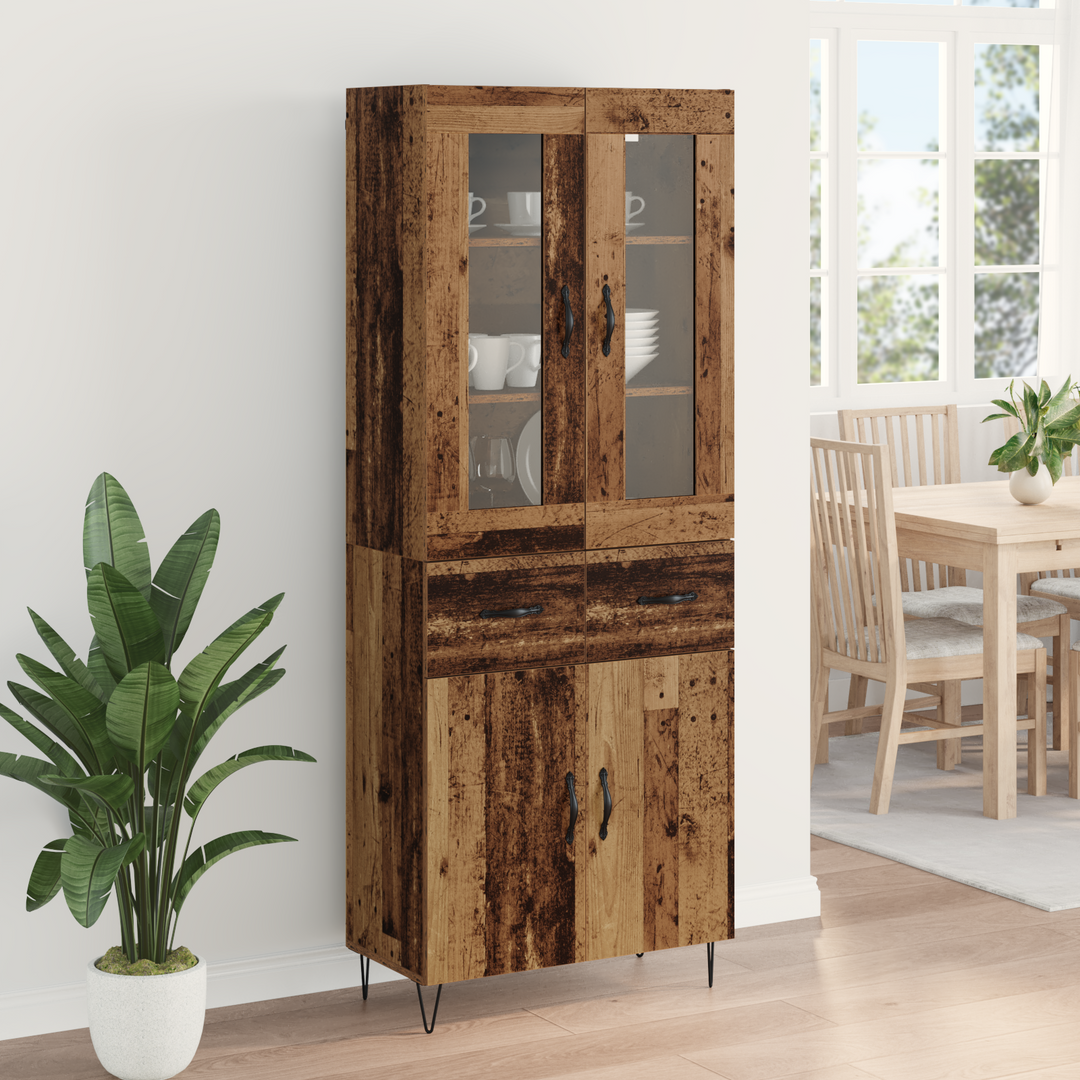 Highboard Gammelt træ 69,5 x 34 x 90 cm Konstrueret træ