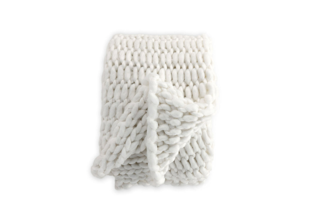 Venture Home KATE 130x170 Blankets - White / 100% Polyester