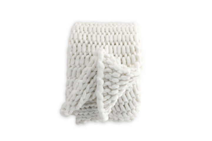 Venture Home KATE 130x170 Blankets - White / 100% Polyester