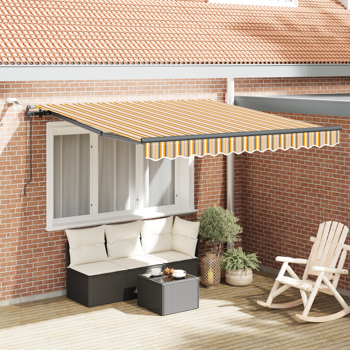 Udtrækkelig markise Flerfarvet 300 x 250 cm Polyester