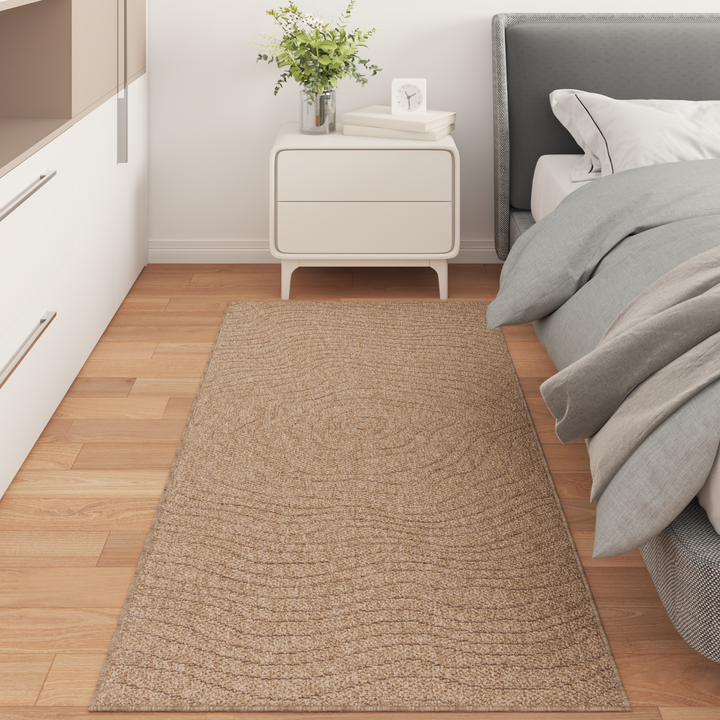 Områdetæpper Moiré AGIRA Naturfarvet 150 x 80 cm Polyester