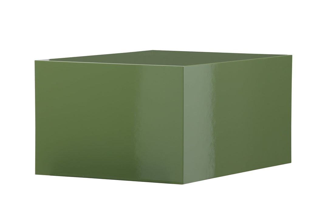 Venture Home York Low Sofa Table - Dark Green / Glossy Look MDF