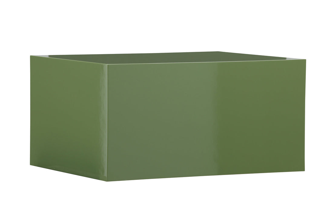 Venture Home York Low Sofa Table - Dark Green / Glossy Look MDF