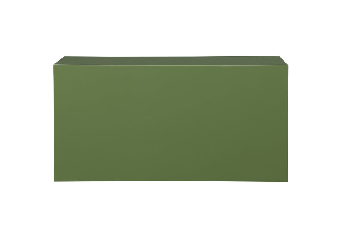 Venture Home York Low Sofa Table - Dark Green / Glossy Look MDF