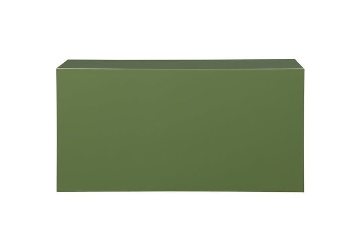 Venture Home York Low Sofa Table - Dark Green / Glossy Look MDF