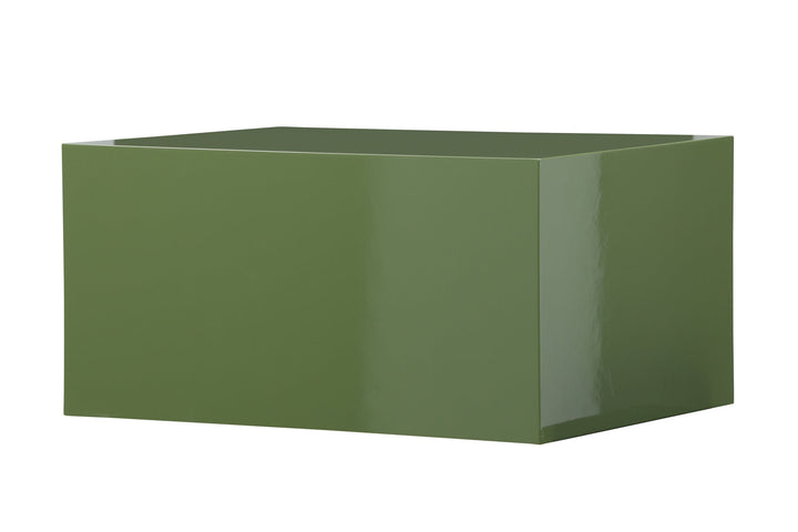 Venture Home York Low Sofa Table - Dark Green / Glossy Look MDF