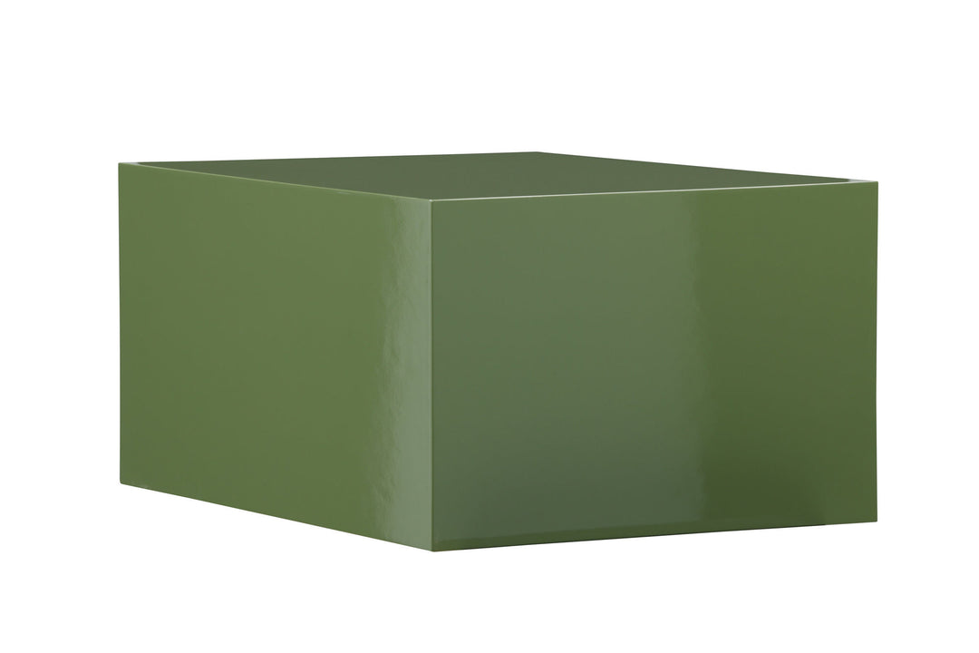 Venture Home York Low Sofa Table - Dark Green / Glossy Look MDF