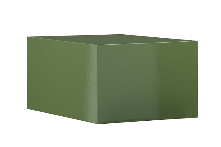 Venture Home York Low Sofa Table - Dark Green / Glossy Look MDF