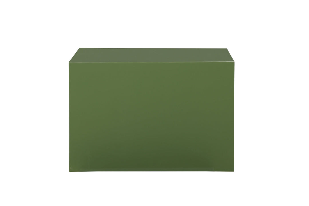 Venture Home York Low Sofa Table - Dark Green / Glossy Look MDF