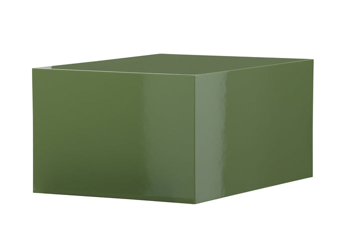 Venture Home York Low Sofa Table - Dark Green / Glossy Look MDF