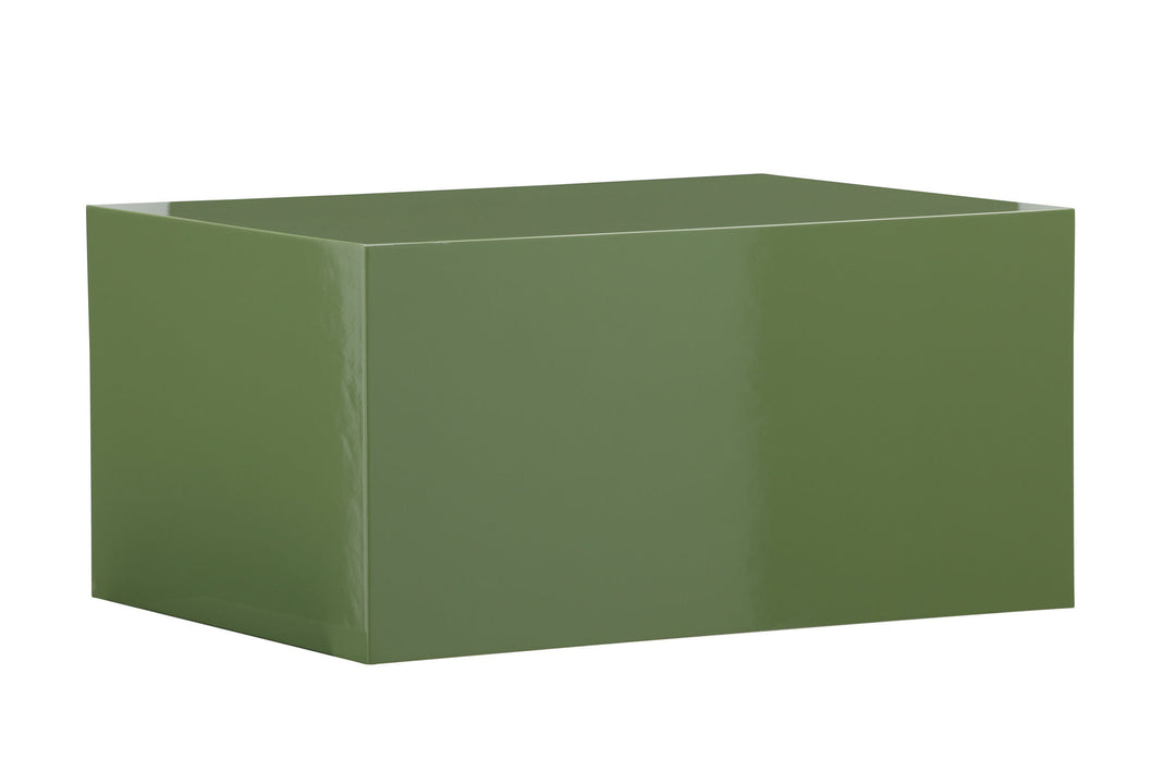 Venture Home York Low Sofa Table - Dark Green / Glossy Look MDF