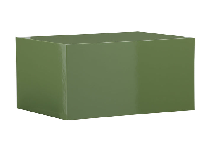 Venture Home York Low Sofa Table - Dark Green / Glossy Look MDF