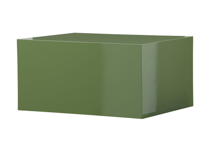 Venture Home York Low Sofa Table - Dark Green / Glossy Look MDF