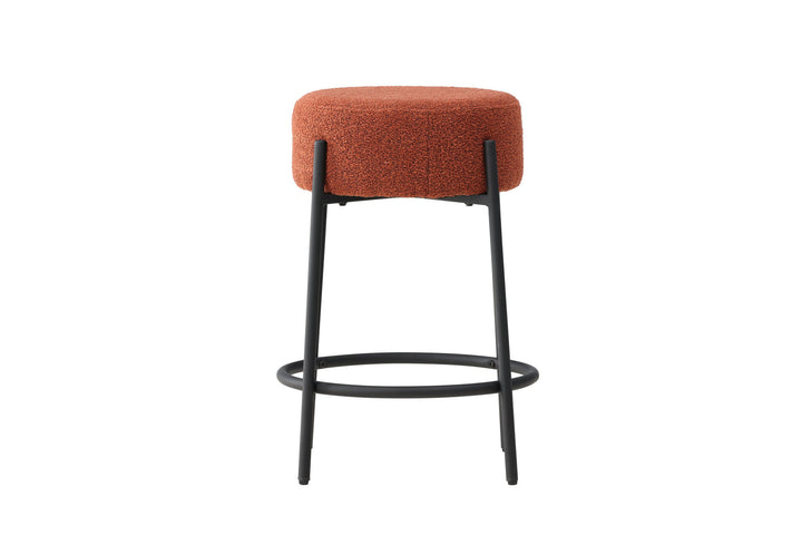 Venture Home Tucson Bar Chair - Black Legs / Roasty Boucle