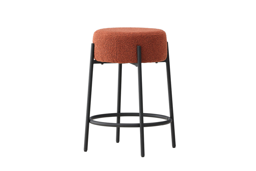 Venture Home Tucson Bar Chair - Black Legs / Roasty Boucle
