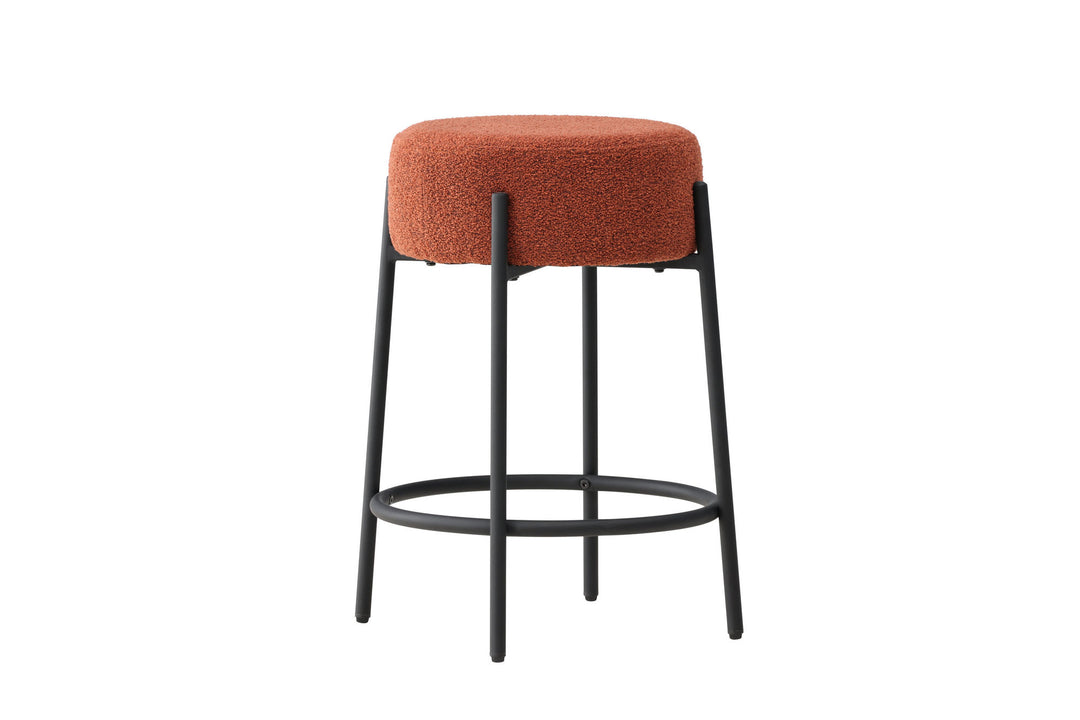 Venture Home Tucson Bar Chair - Black Legs / Roasty Boucle
