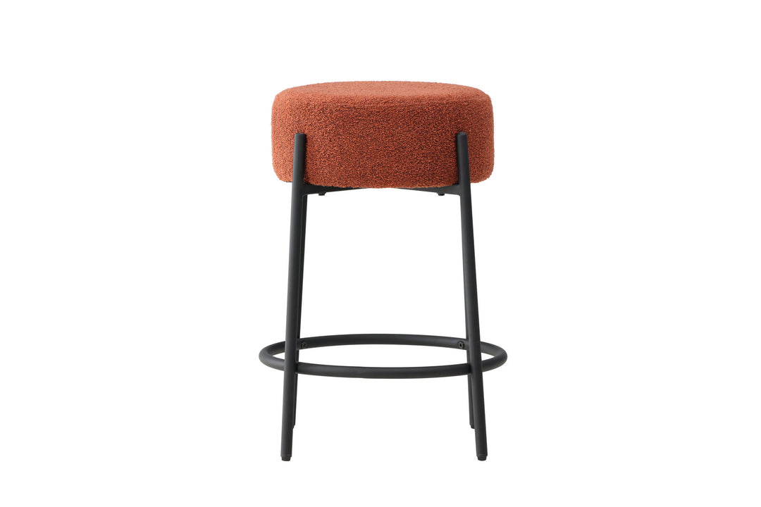 Venture Home Tucson Bar Chair - Black Legs / Roasty Boucle