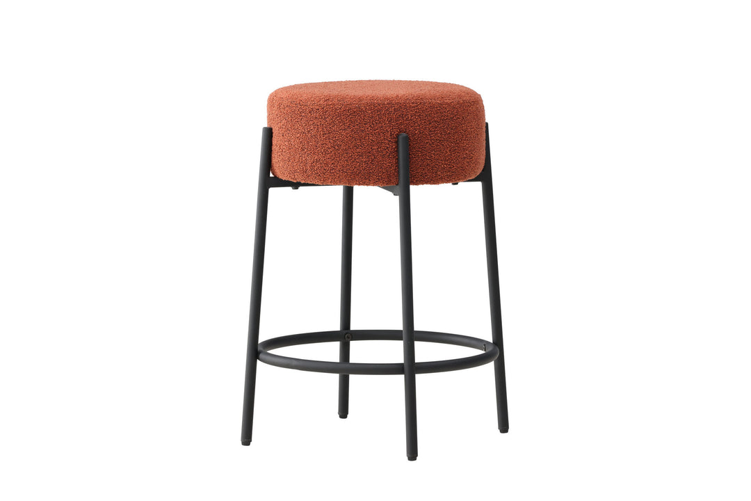 Venture Home Tucson Bar Chair - Black Legs / Roasty Boucle