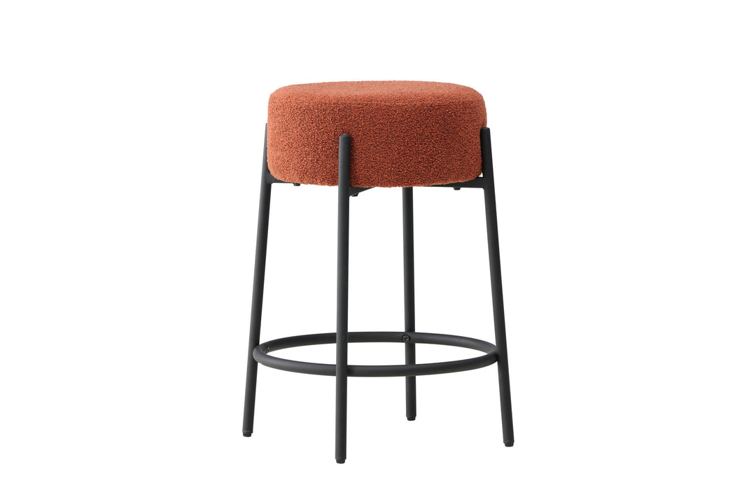Venture Home Tucson Bar Chair - Black Legs / Roasty Boucle