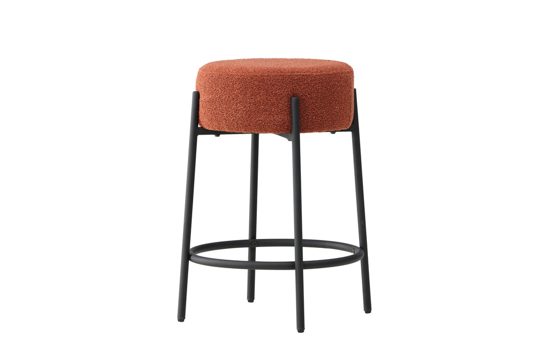 Venture Home Tucson Bar Chair - Black Legs / Roasty Boucle
