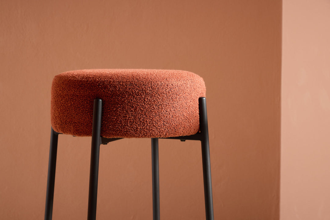 Venture Home Tucson Bar Chair - Black Legs / Roasty Boucle