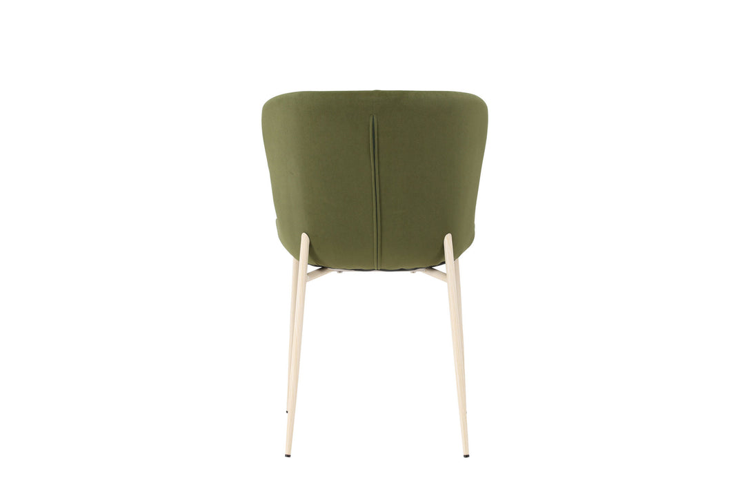 Venture Home Modesto Dining Chair 2-pack - Whitewash Legs / Olive Green Velvet