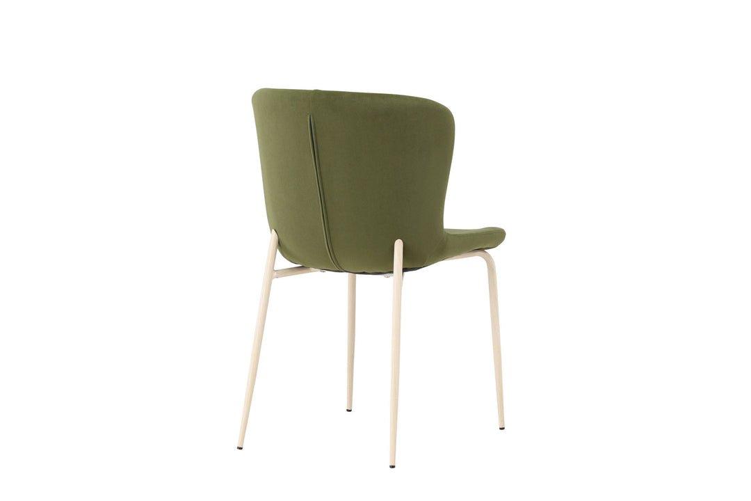 Venture Home Modesto Dining Chair 2-pack - Whitewash Legs / Olive Green Velvet