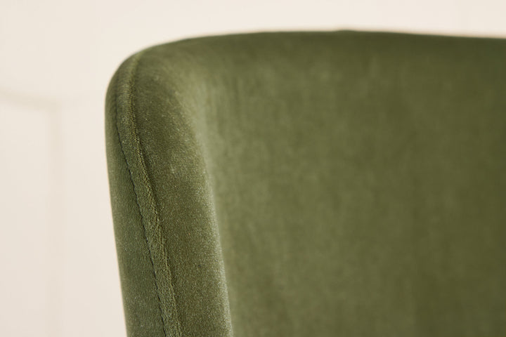 Venture Home Modesto Dining Chair 2-pack - Whitewash Legs / Olive Green Velvet