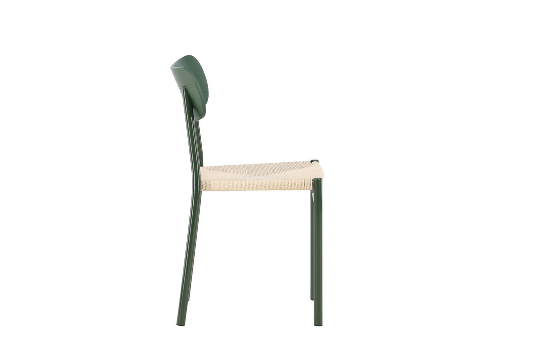 Venture Home Polly Dining Chair 2-pack - Green Legs / Nature Rope