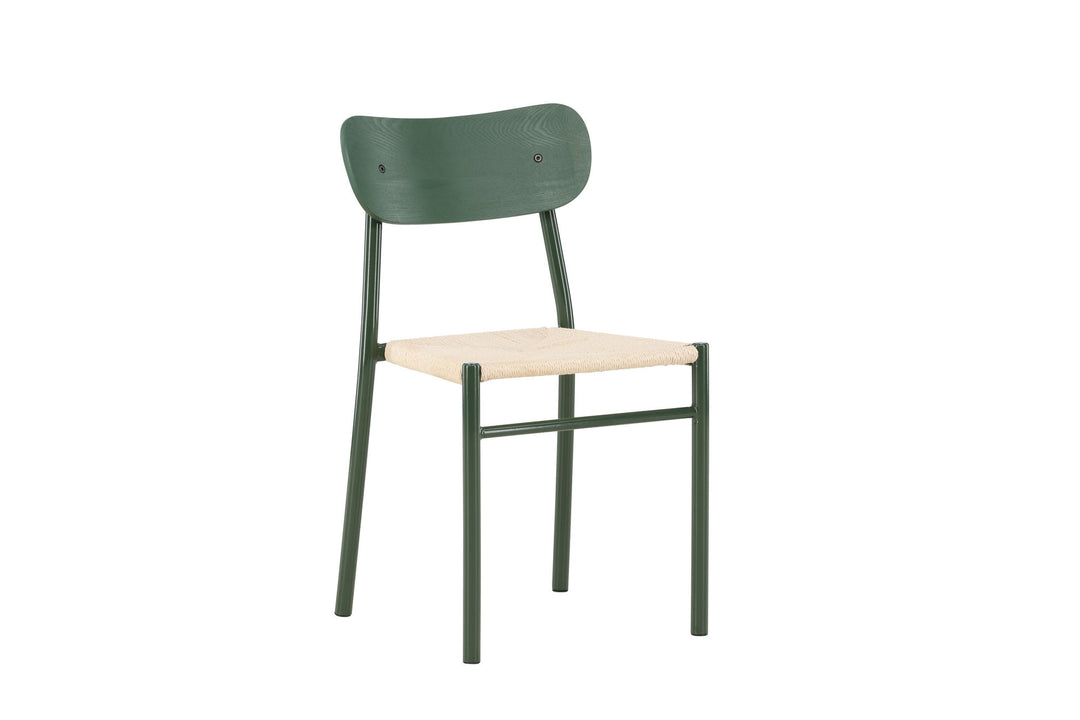Venture Home Polly Dining Chair 2-pack - Green Legs / Nature Rope