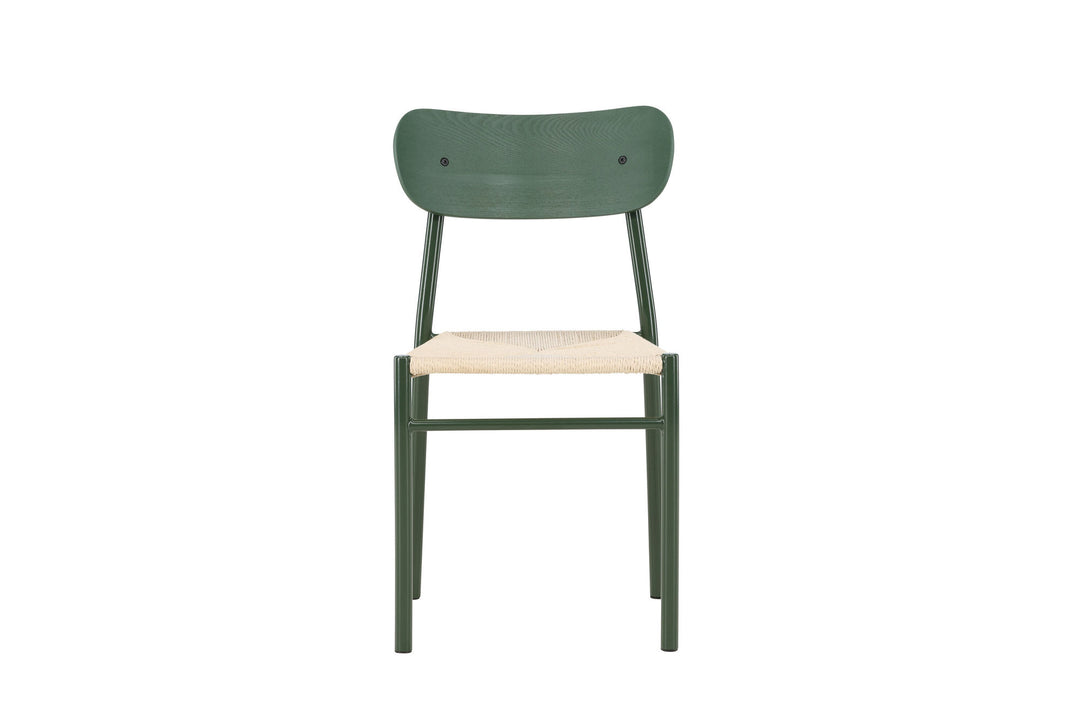 Venture Home Polly Dining Chair 2-pack - Green Legs / Nature Rope