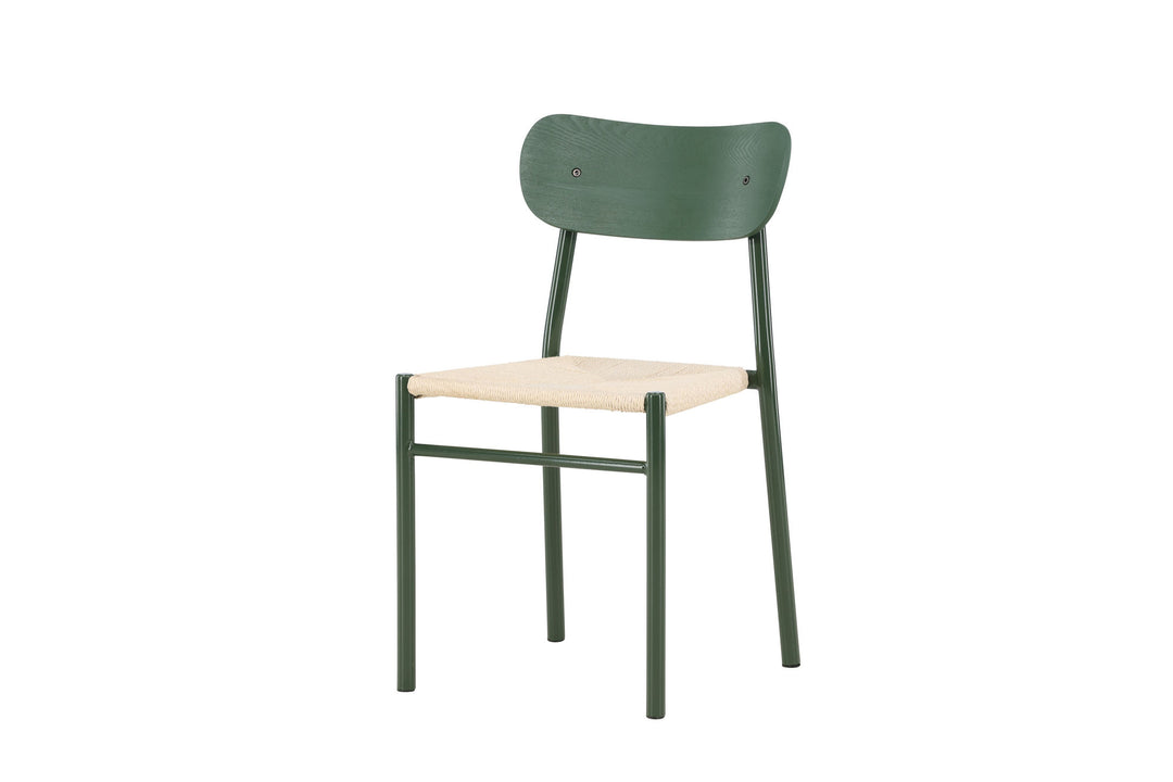 Venture Home Polly Dining Chair 2-pack - Green Legs / Nature Rope