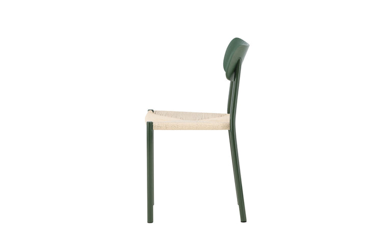 Venture Home Polly Dining Chair 2-pack - Green Legs / Nature Rope