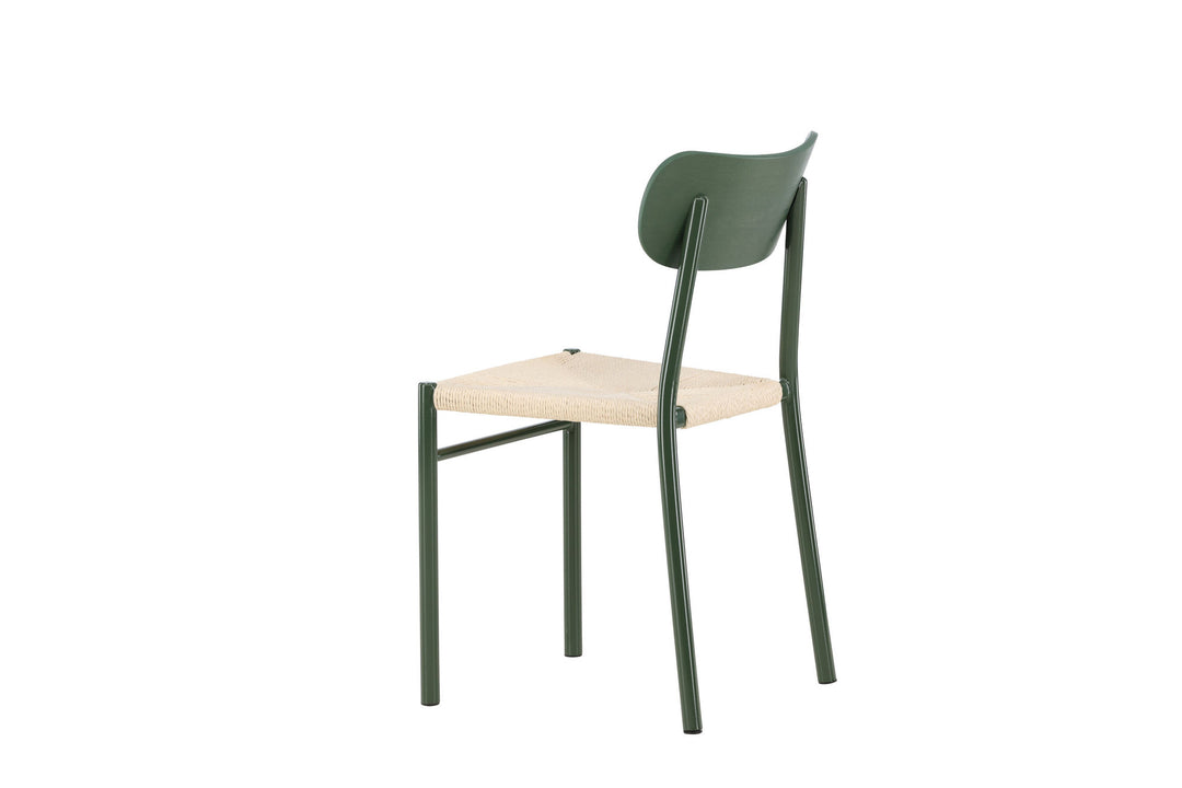 Venture Home Polly Dining Chair 2-pack - Green Legs / Nature Rope