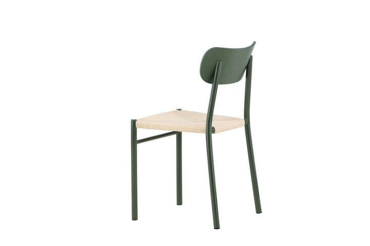 Venture Home Polly Dining Chair 2-pack - Green Legs / Nature Rope